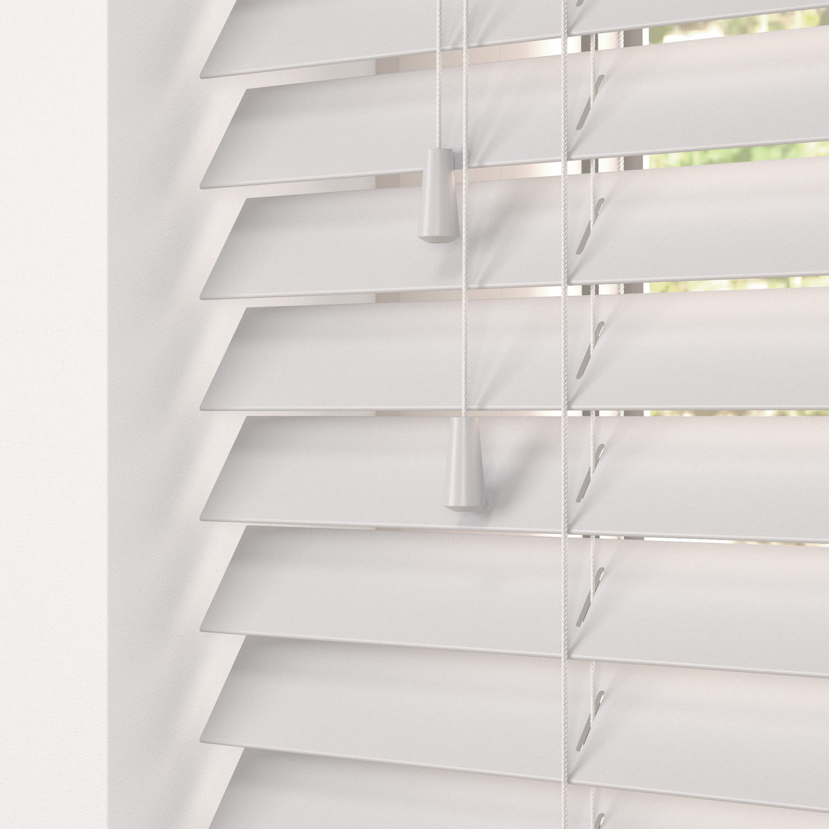 Light Grey Venetian Blind installed in window
