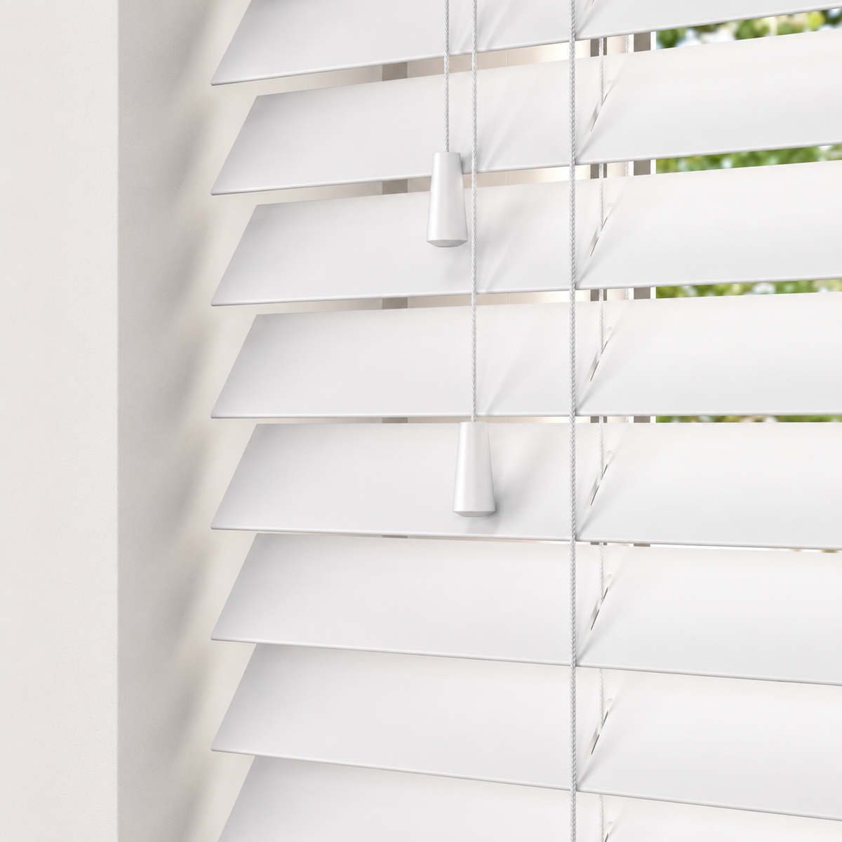 Snow White Venetian Blind installed in window